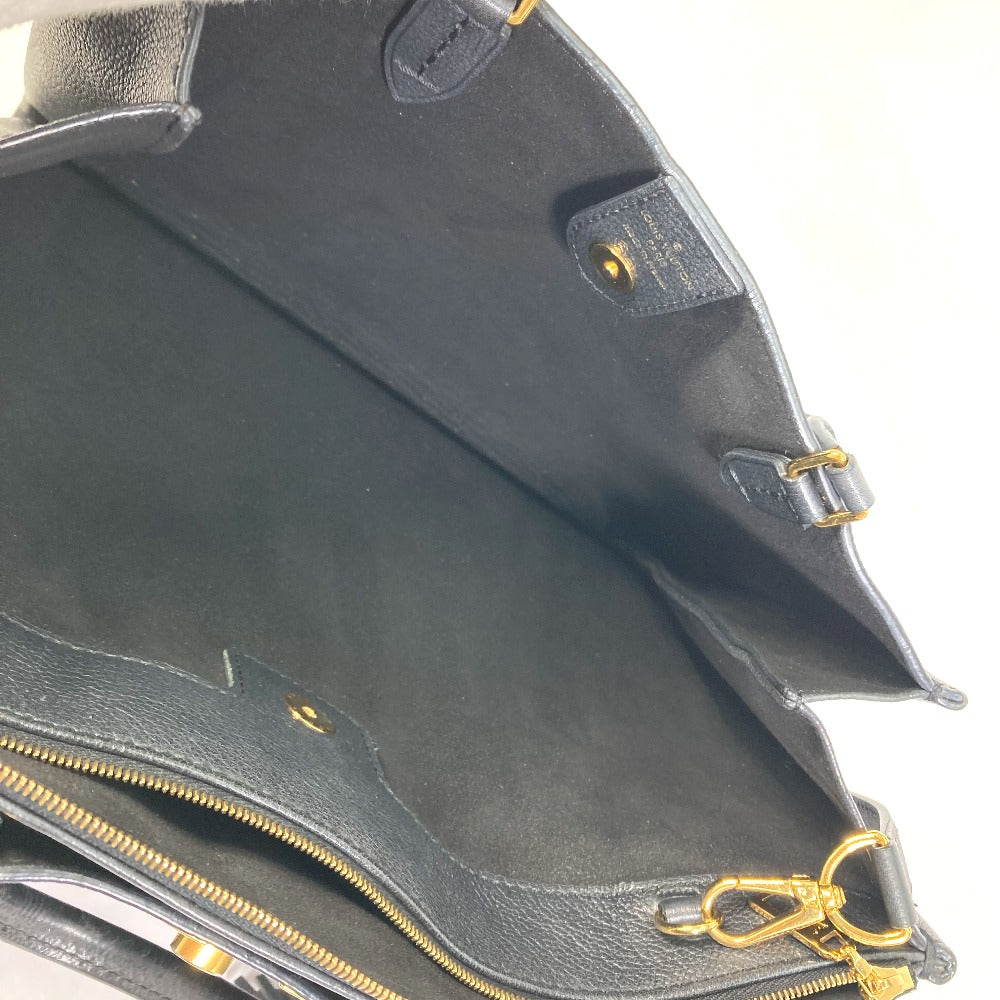 LOUIS VUITTON Tote Bag M54569 Calf leather black Rock meat Women Used Authentic