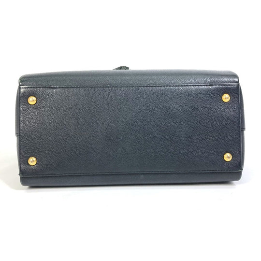 LOUIS VUITTON Tote Bag M54569 Calf leather black Rock meat Women Used Authentic