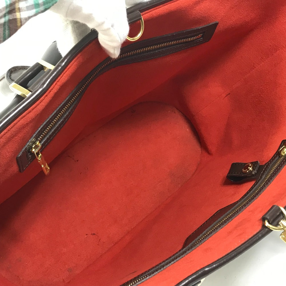 LOUIS VUITTON Tote Bag N51120 Damier canvas Brown Damier Manosque GM Women Used Authentic