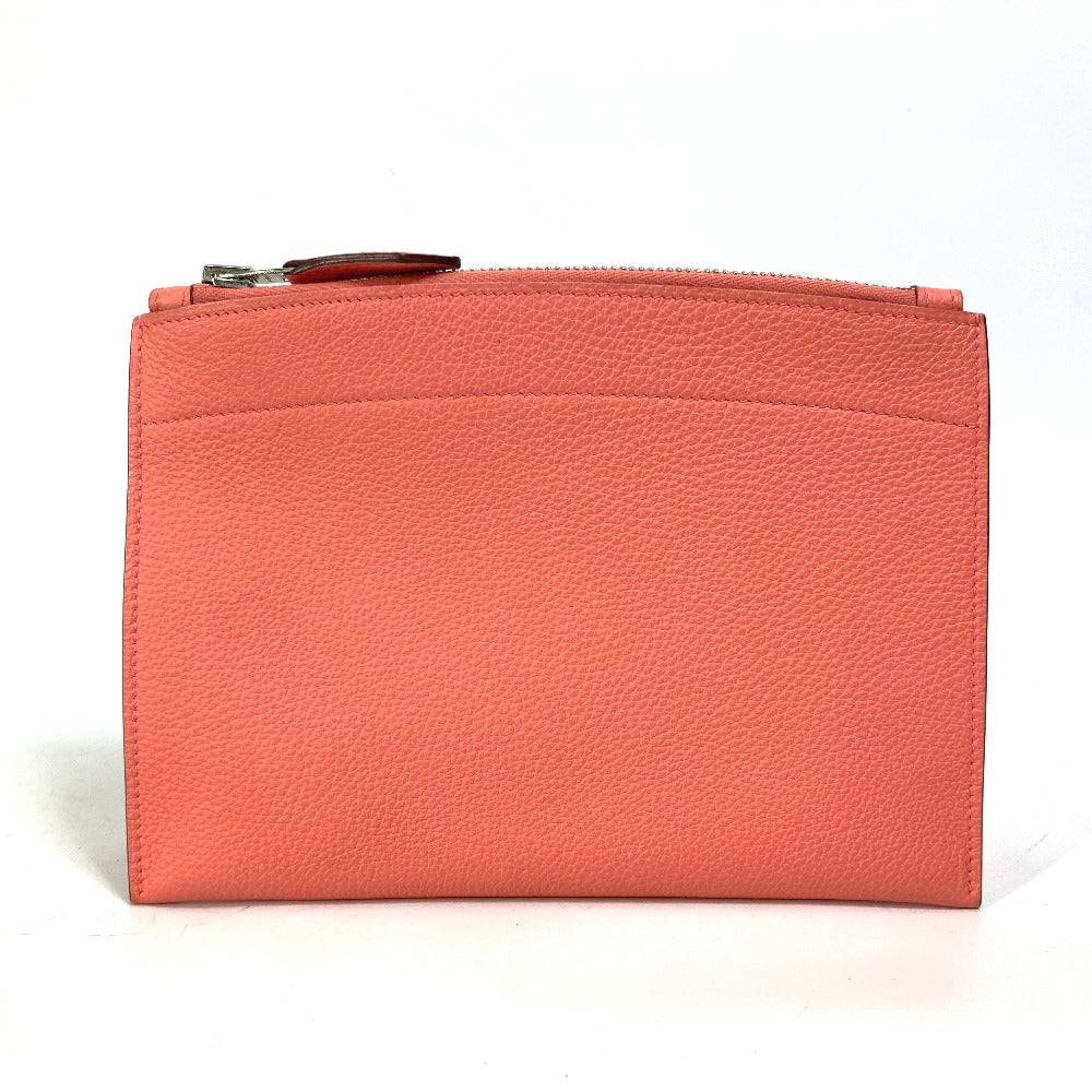 HERMES Pouch Togo pink Bazaar Mini PM Women Used Authentic