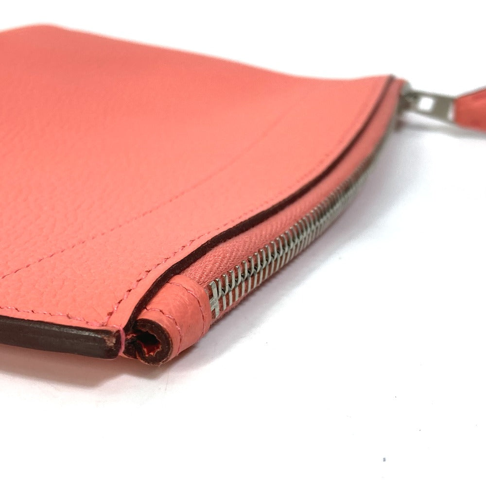 HERMES Pouch Togo pink Bazaar Mini PM Women Used Authentic