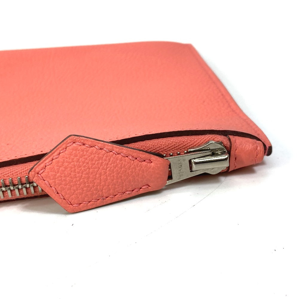 HERMES Pouch Togo pink Bazaar Mini PM Women Used Authentic