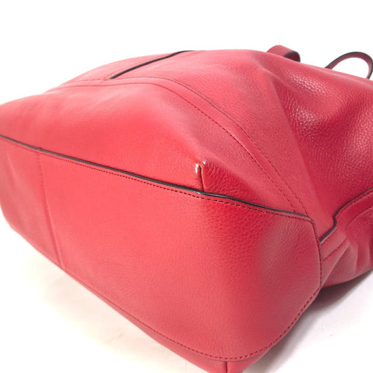 COACH Tote Bag F71699 leather Red Shoulder Bag Shoulder Bag logo Women Used Authentic