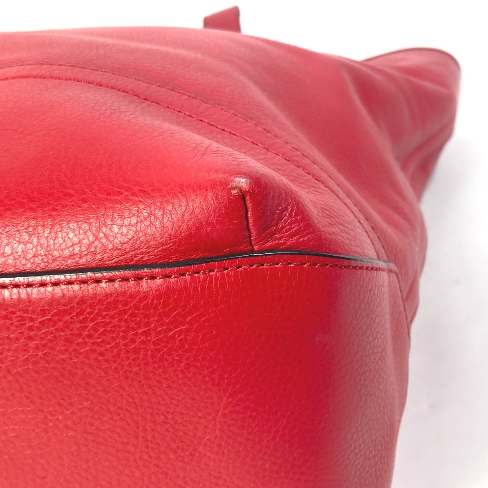 COACH Tote Bag F71699 leather Red Shoulder Bag Shoulder Bag logo Women Used Authentic