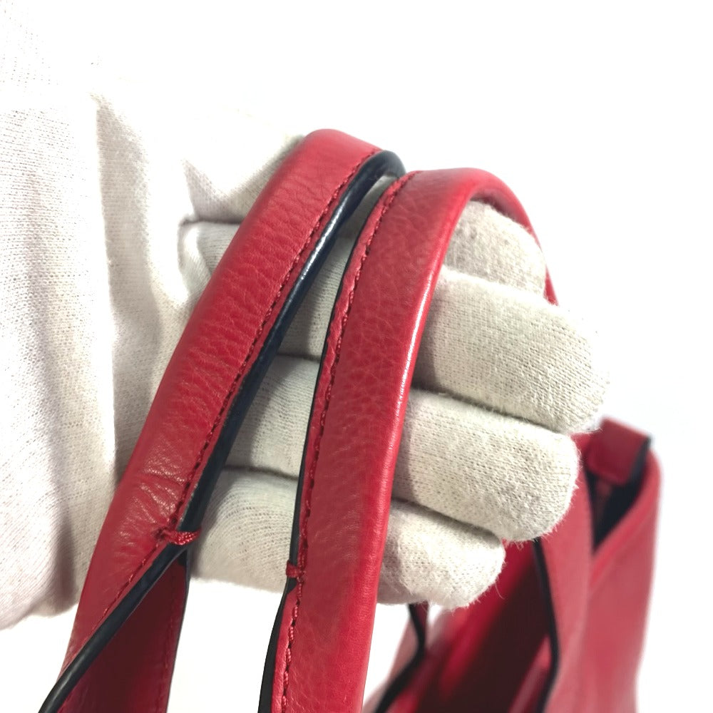 COACH Tote Bag F71699 leather Red Shoulder Bag Shoulder Bag logo Women Used Authentic