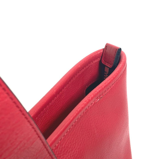 COACH Tote Bag F71699 leather Red Shoulder Bag Shoulder Bag logo Women Used Authentic