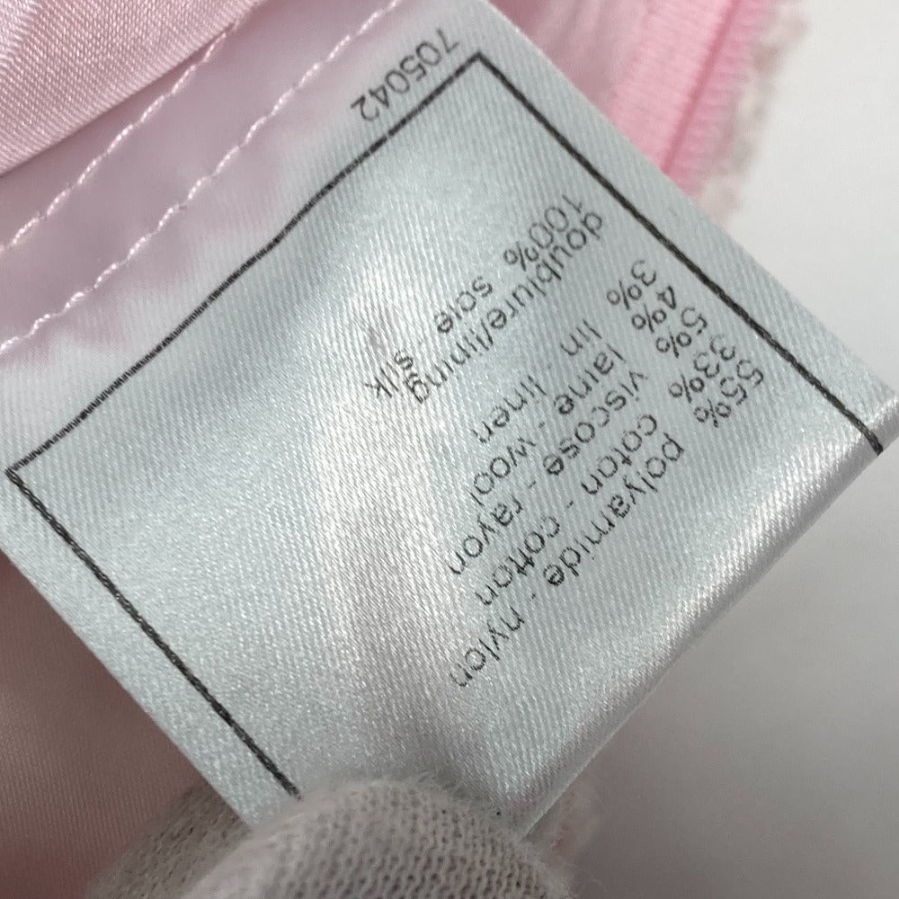 CHANEL skirt P22754 Nylon pink 04C COCO Mark CC Women 44 Used Authentic