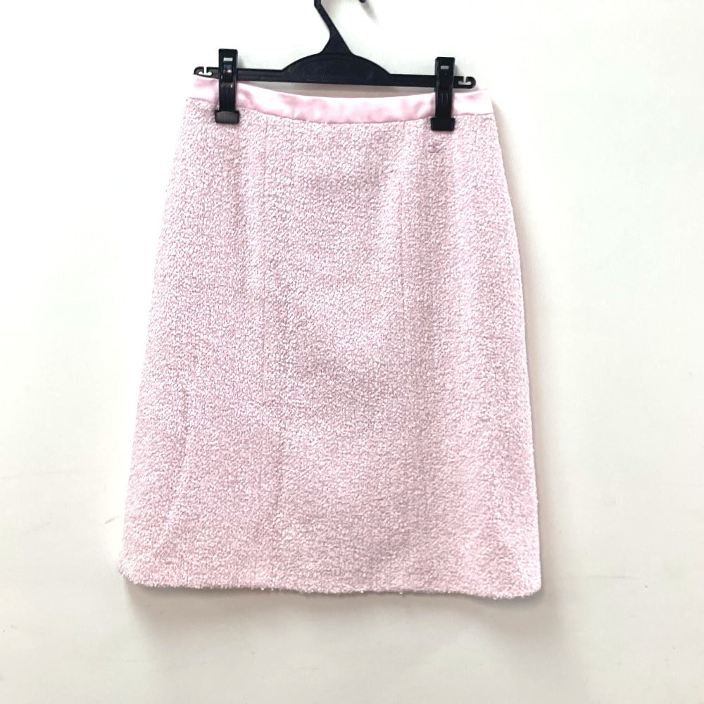 CHANEL skirt P22754 Nylon pink 04C COCO Mark CC Women 44 Used Authentic