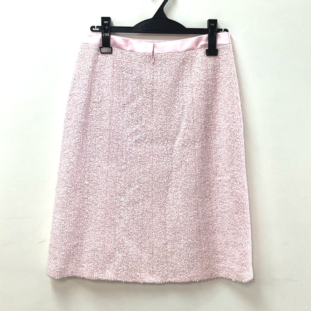 CHANEL skirt P22754 Nylon pink 04C COCO Mark CC Women 44 Used Authentic