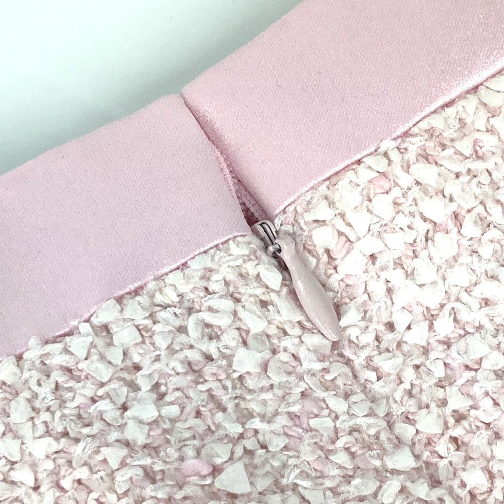 CHANEL skirt P22754 Nylon pink 04C COCO Mark CC Women 44 Used Authentic