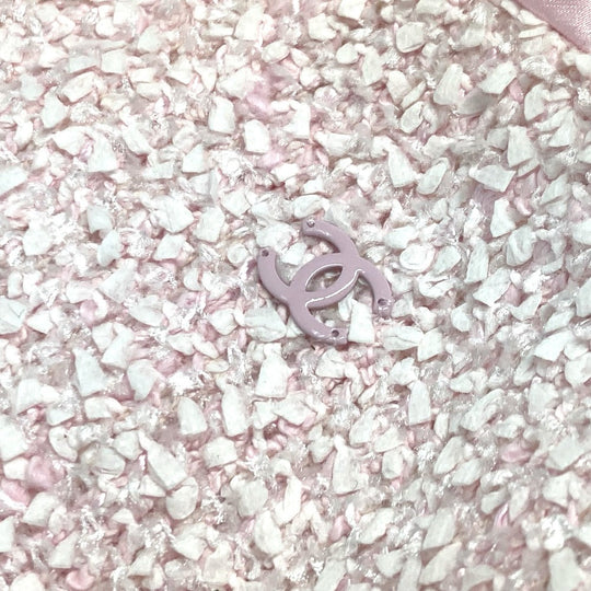 CHANEL skirt P22754 Nylon pink 04C COCO Mark CC Women 44 Used Authentic