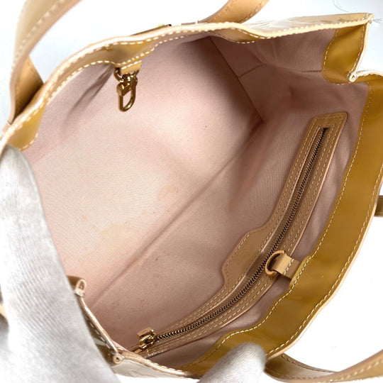 LOUIS VUITTON Tote Bag M91452 Monogram Vernis beige Monogram Vernis Wilsher PM Women Used Authentic