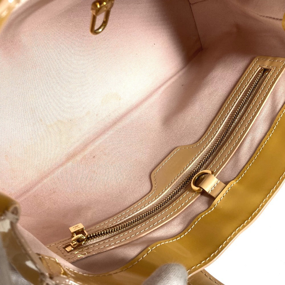 LOUIS VUITTON Tote Bag M91452 Monogram Vernis beige Monogram Vernis Wilsher PM Women Used Authentic