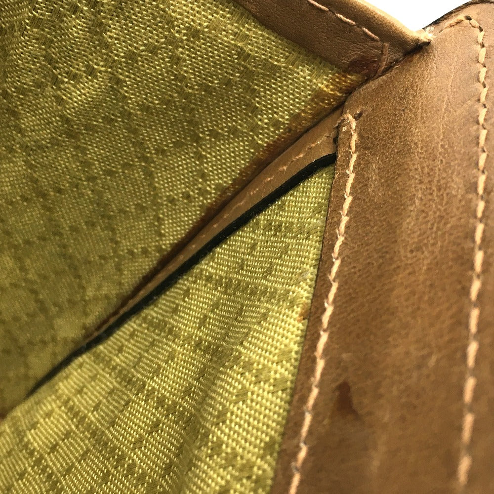 GUCCI Shoulder Bag 067 GG canvas / leather Brown Micro GG Old Gucci Women Used Authentic