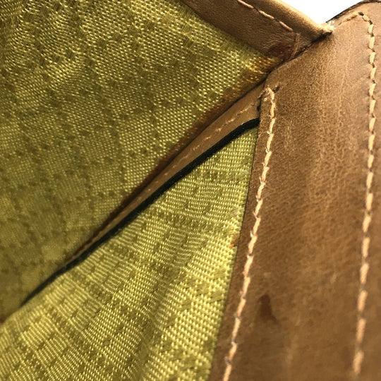 GUCCI Shoulder Bag 067 GG canvas / leather Brown Micro GG Old Gucci Women Used Authentic