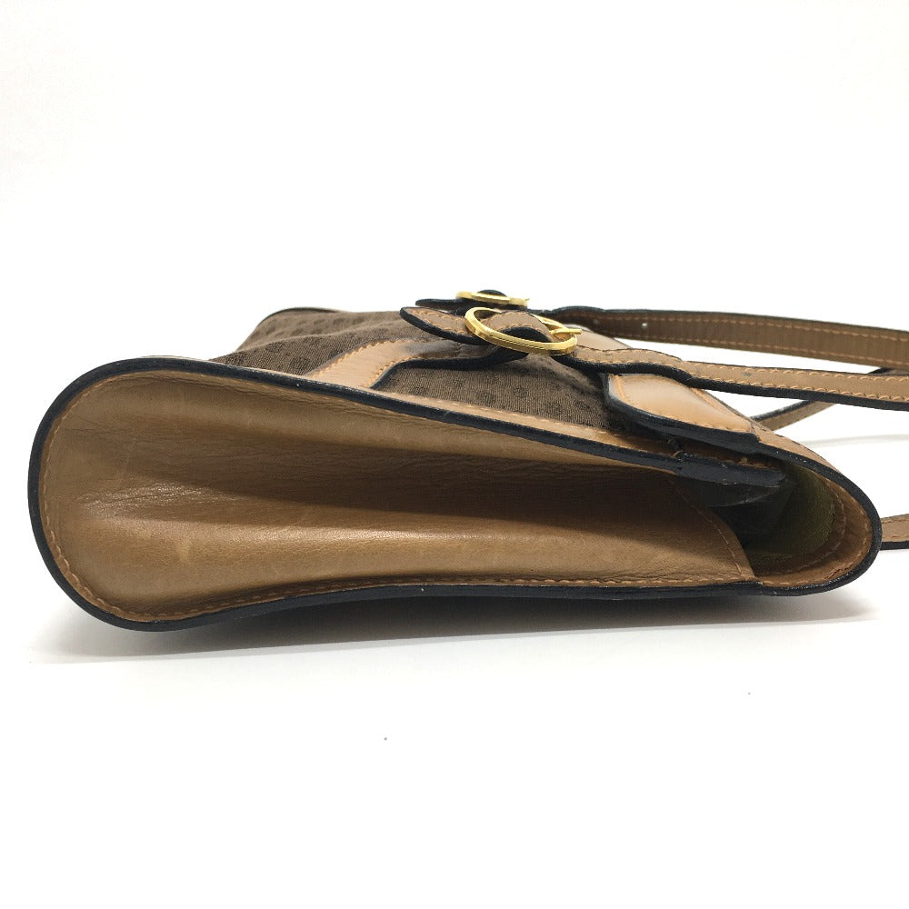 GUCCI Shoulder Bag 067 GG canvas / leather Brown Micro GG Old Gucci Women Used Authentic