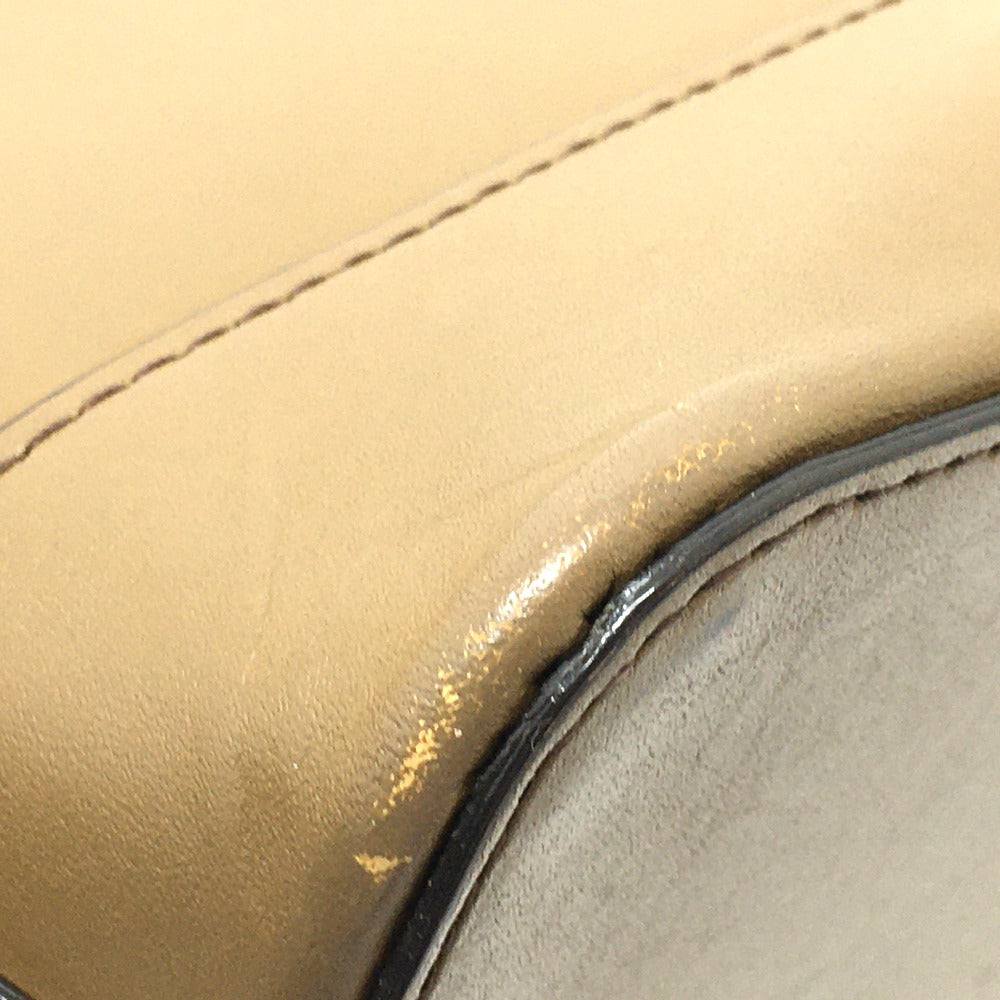 BURBERRY Shoulder Bag leather Brown Inner check one belt Women Used Authentic