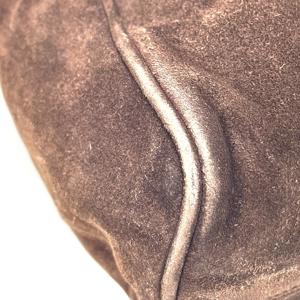 CHANEL Shoulder Bag suede Brown CC COCO Mark Trip Luco co Women Used Authentic