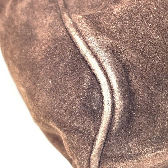 CHANEL Shoulder Bag suede Brown CC COCO Mark Trip Luco co Women Used Authentic