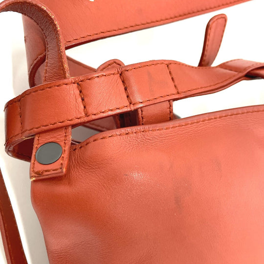BOTTEGAVENETA Sling bag 121604 leather Red brown type INTRECCIATO Side belt unisex(Unisex) Used Authentic