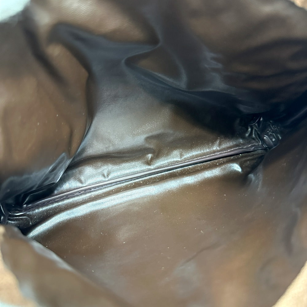 BURBERRY Pouch Canvas / leather beige check