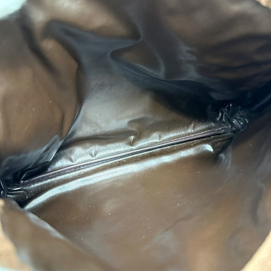 BURBERRY Pouch Canvas / leather beige check