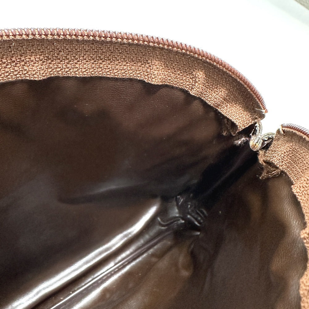 BURBERRY Pouch Canvas / leather beige check