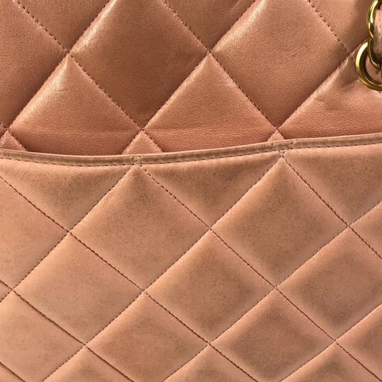 CHANEL Shoulder Bag lambskin pink CC COCO Mark Shoulder Bag Matrasse quilting Women Used Authentic