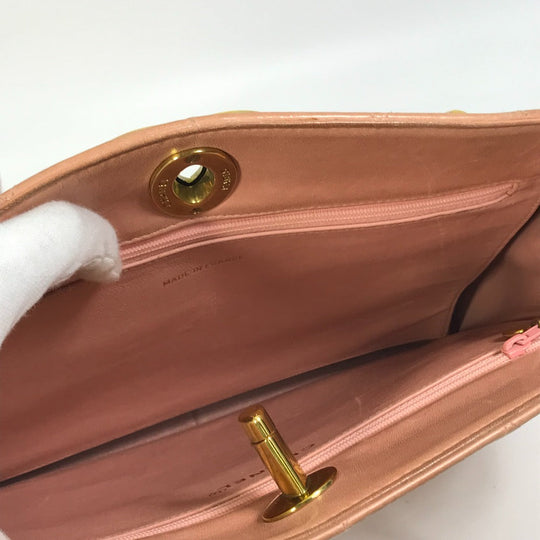 CHANEL Shoulder Bag lambskin pink CC COCO Mark Shoulder Bag Matrasse quilting Women Used Authentic