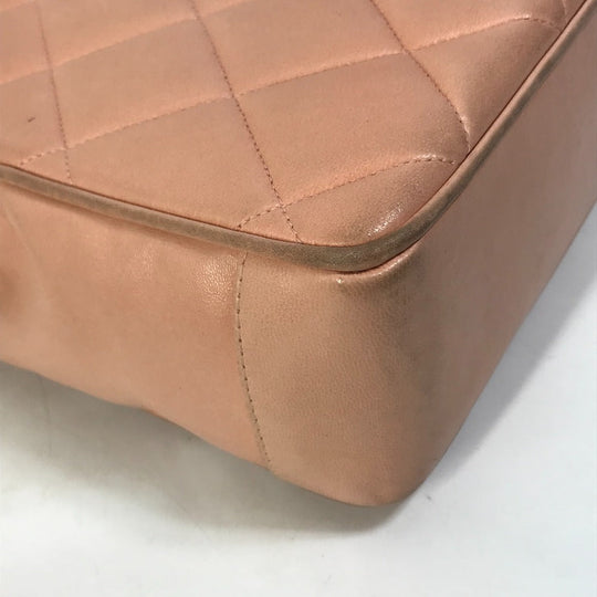 CHANEL Shoulder Bag lambskin pink CC COCO Mark Shoulder Bag Matrasse quilting Women Used Authentic