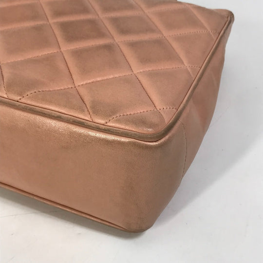 CHANEL Shoulder Bag lambskin pink CC COCO Mark Shoulder Bag Matrasse quilting Women Used Authentic