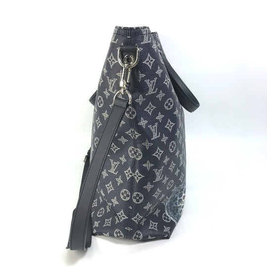 LOUIS VUITTON Tote Bag M54127 Monogram savanna canvas Navy Monogram savanna Jake and Dinos Chapman mens Used Authentic