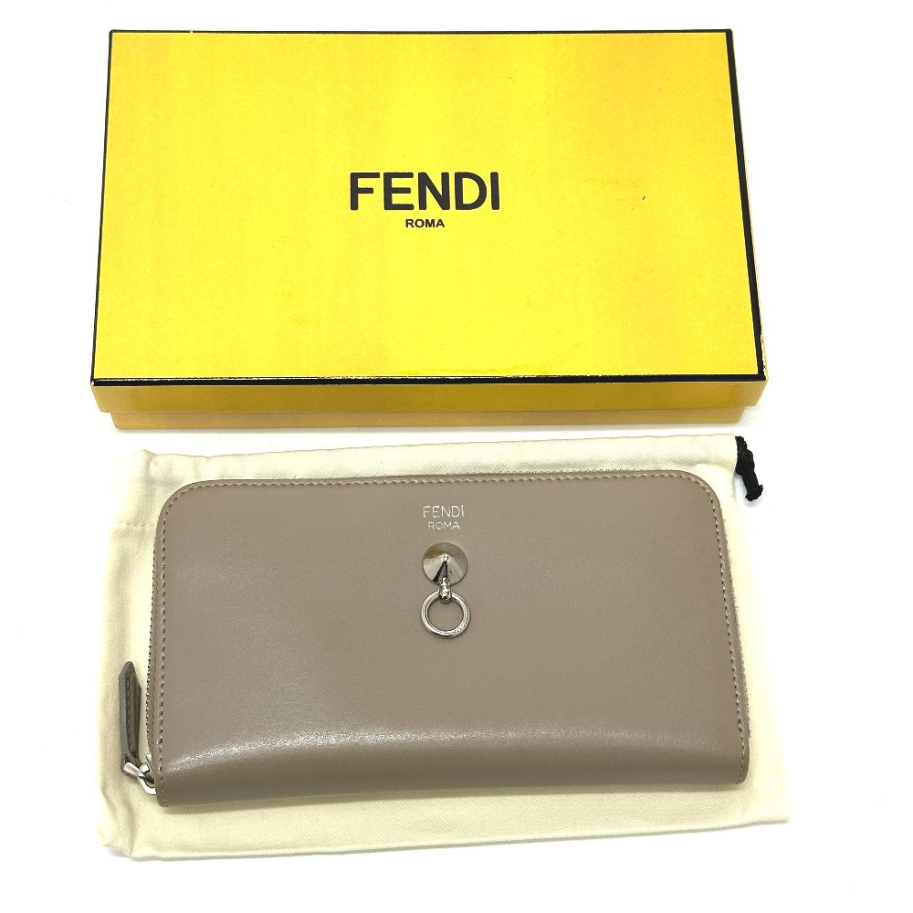 FENDI Long Wallet Purse 8M0299 leather beige By the way