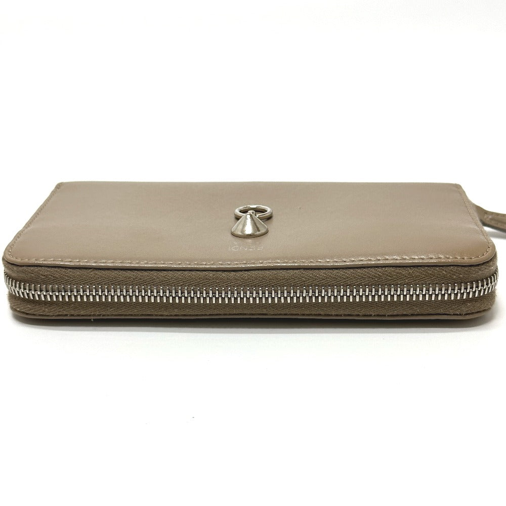 FENDI Long Wallet Purse 8M0299 leather beige By the way