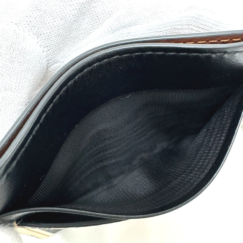 BURBERRY Card Case leather beige Check logo