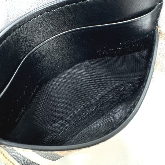 BURBERRY Card Case leather beige Check logo