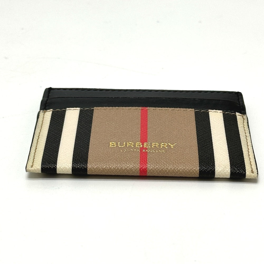 BURBERRY Card Case leather beige Check logo