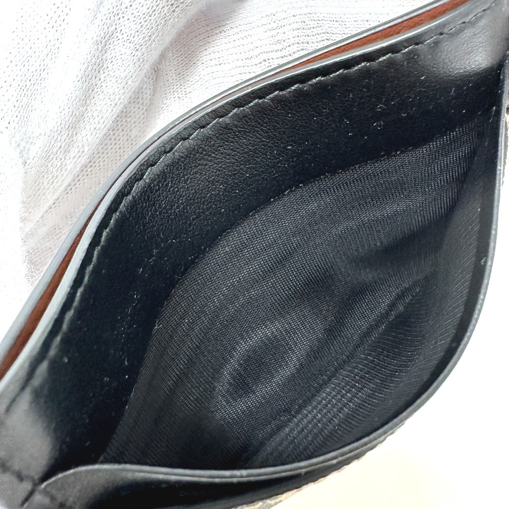 BURBERRY Card Case leather beige Check logo