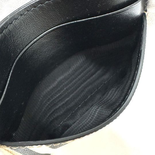 BURBERRY Card Case leather beige Check logo