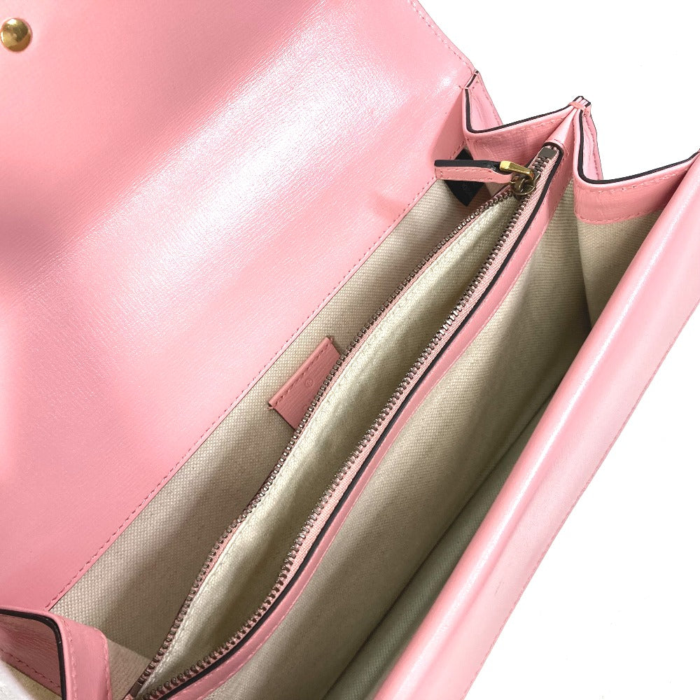 GUCCI Shoulder Bag 400249 leather pink Bicolor Bag Duonisos Women Used Authentic