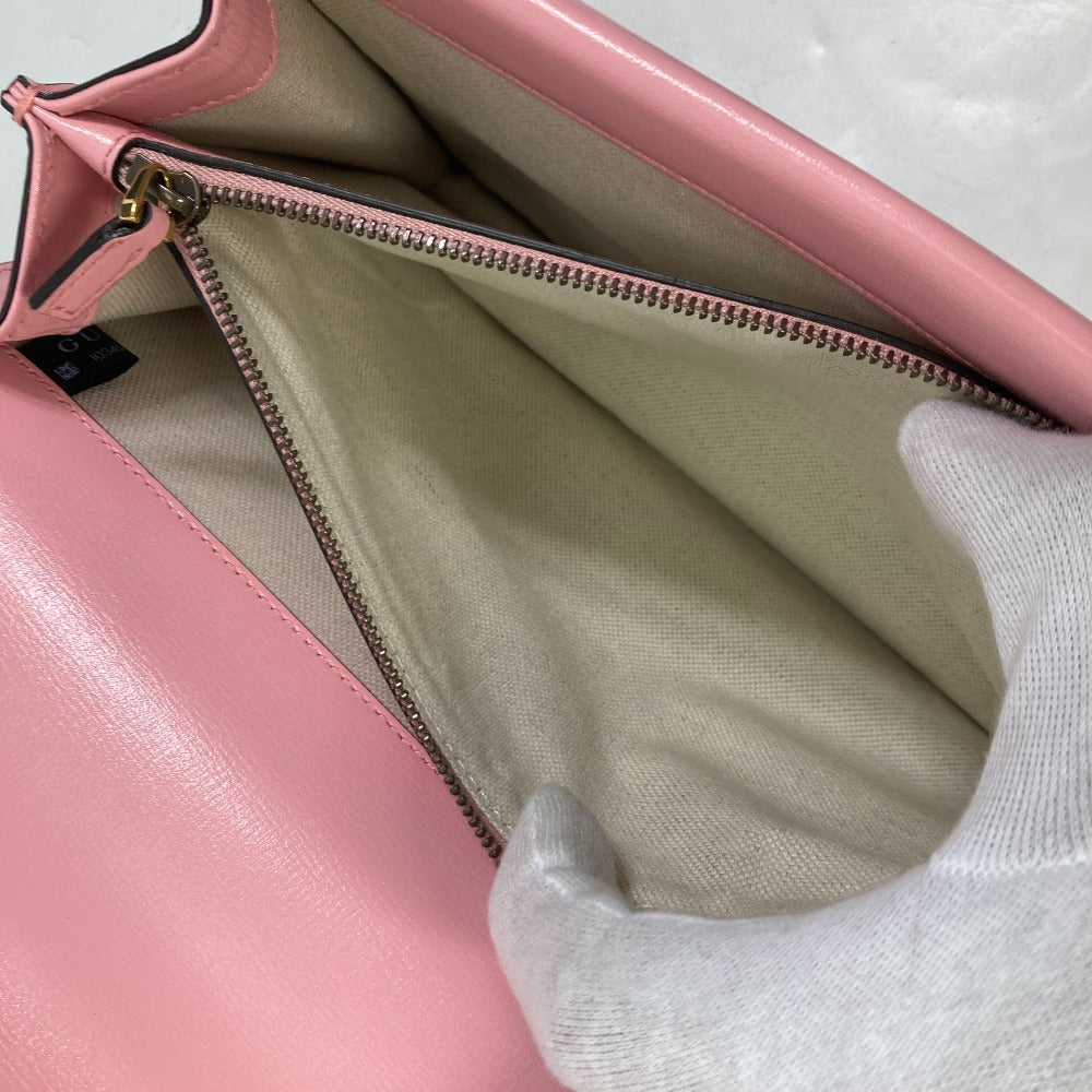 GUCCI Shoulder Bag 400249 leather pink Bicolor Bag Duonisos Women Used Authentic