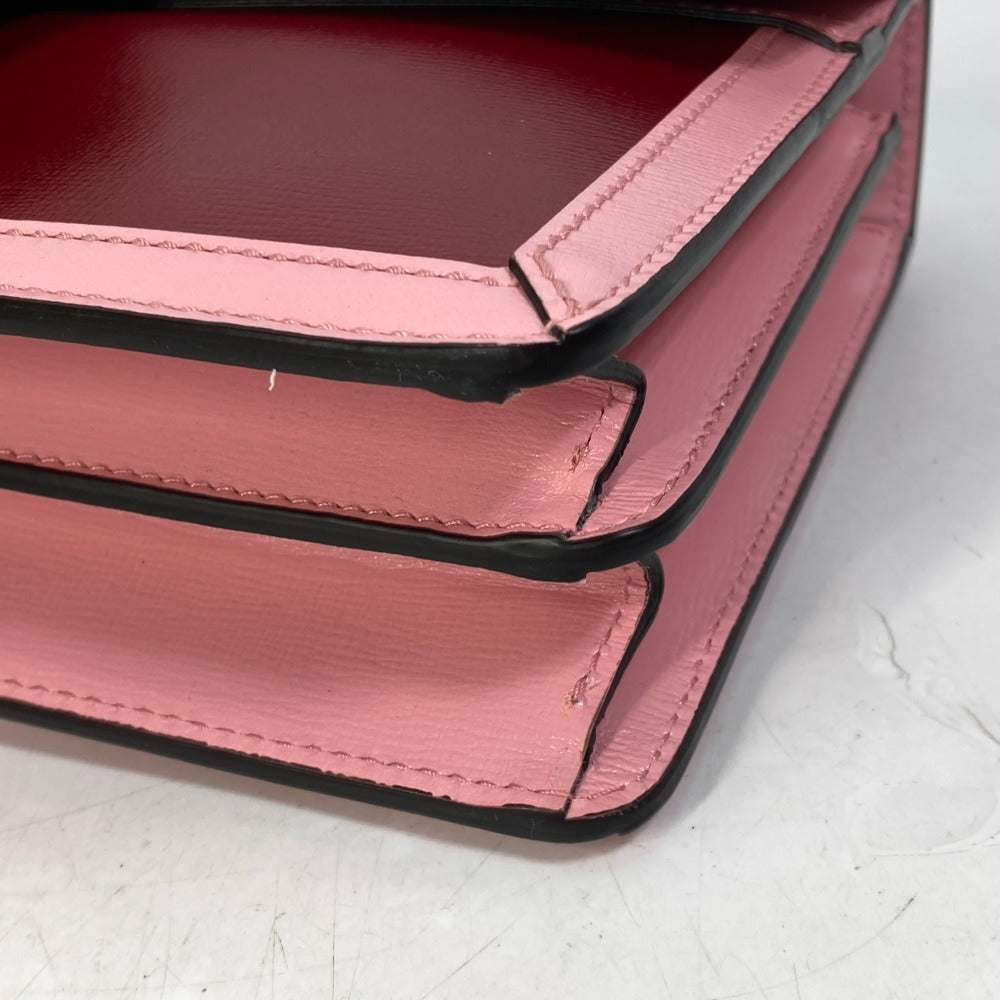GUCCI Shoulder Bag 400249 leather pink Bicolor Bag Duonisos Women Used Authentic