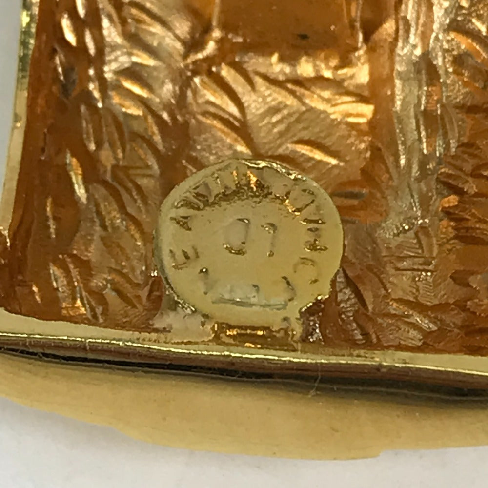 CELINE Earring metal gold vintage logo Women Used Authentic