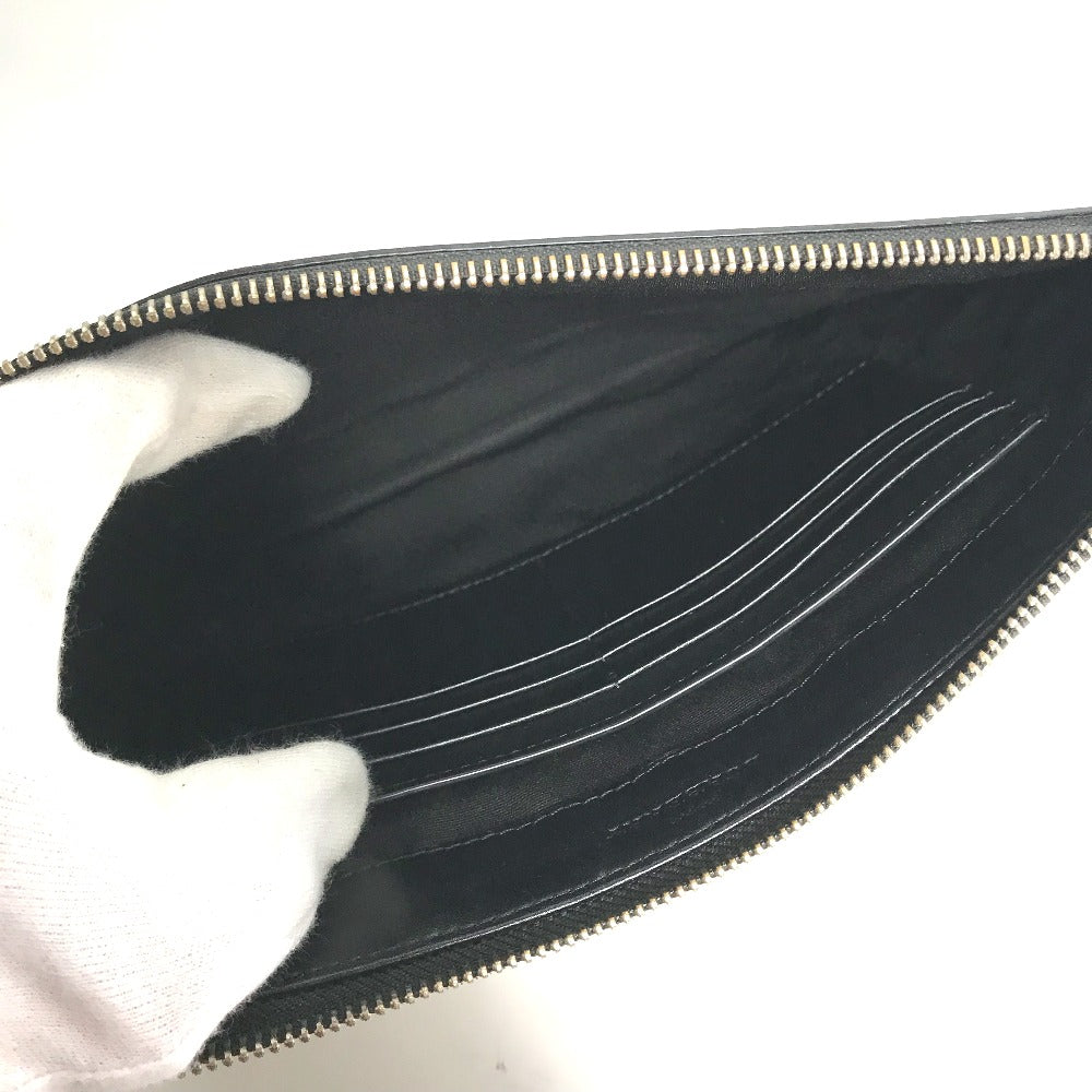 BURBERRY Clutch bag leather Multicolor Graffiti Check Women Used Authentic