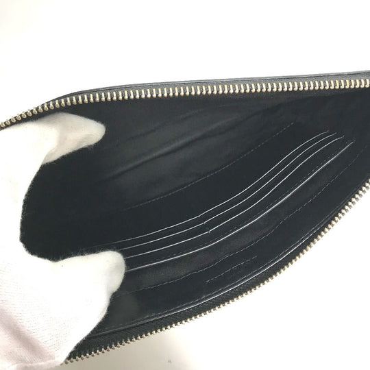 BURBERRY Clutch bag leather Multicolor Graffiti Check Women Used Authentic