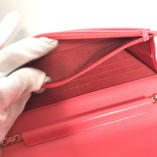 CHANEL Shoulder Bag A80972 leather pink CC COCO Mark Matelasse Bicolor Mademoiselle Women Used Authentic