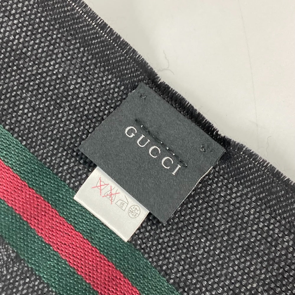 GUCCI Scarf 268941 Wool, Silk gray Shelly line GG