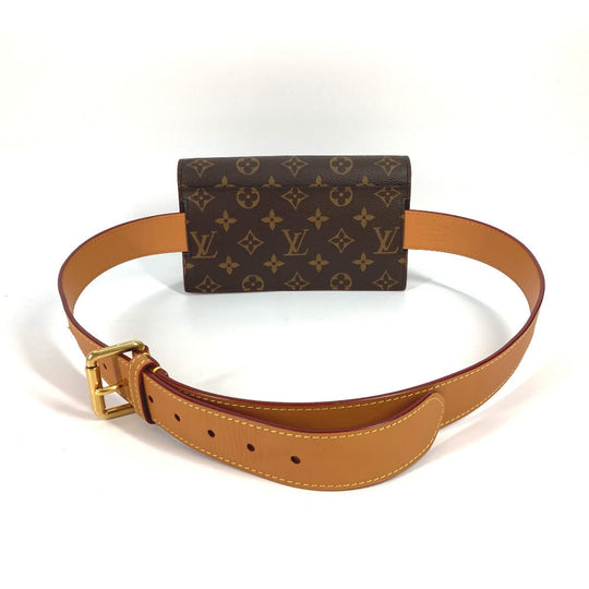 LOUIS VUITTON Waist bag M44667 Monogram canvas Brown Monogram S-Lock Belt Pouch PM Women Used Authentic
