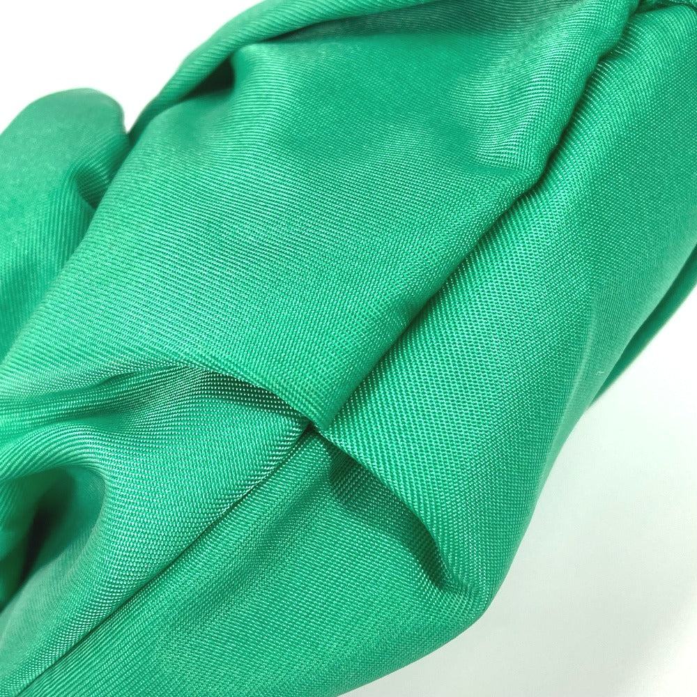 PRADA Clutch bag Nylon green Cosmetics Pouch logo Women Used Authentic