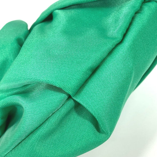 PRADA Clutch bag Nylon green Cosmetics Pouch logo Women Used Authentic